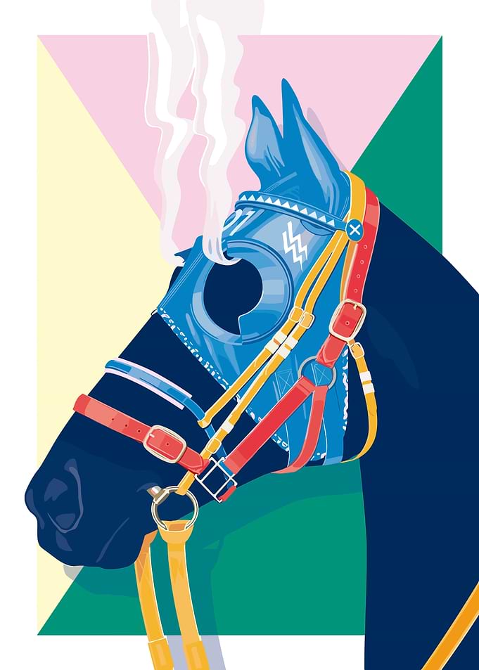 Stylized Horse Head with Harness