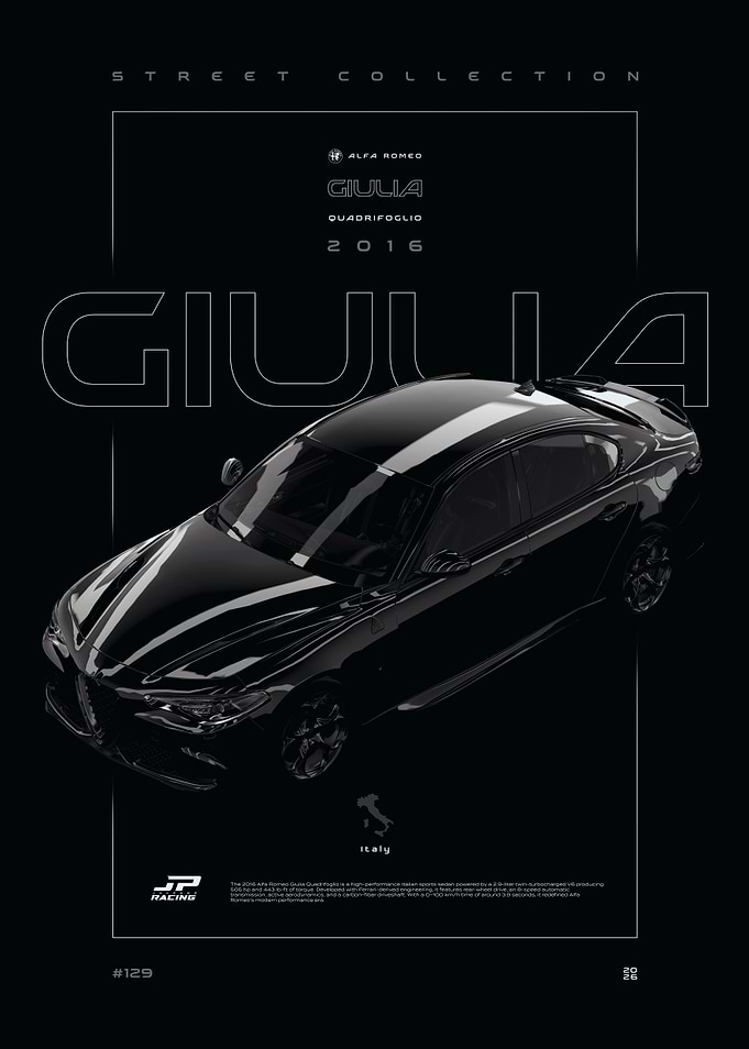 Black Alfa Romeo Giulia Quadrifoglio