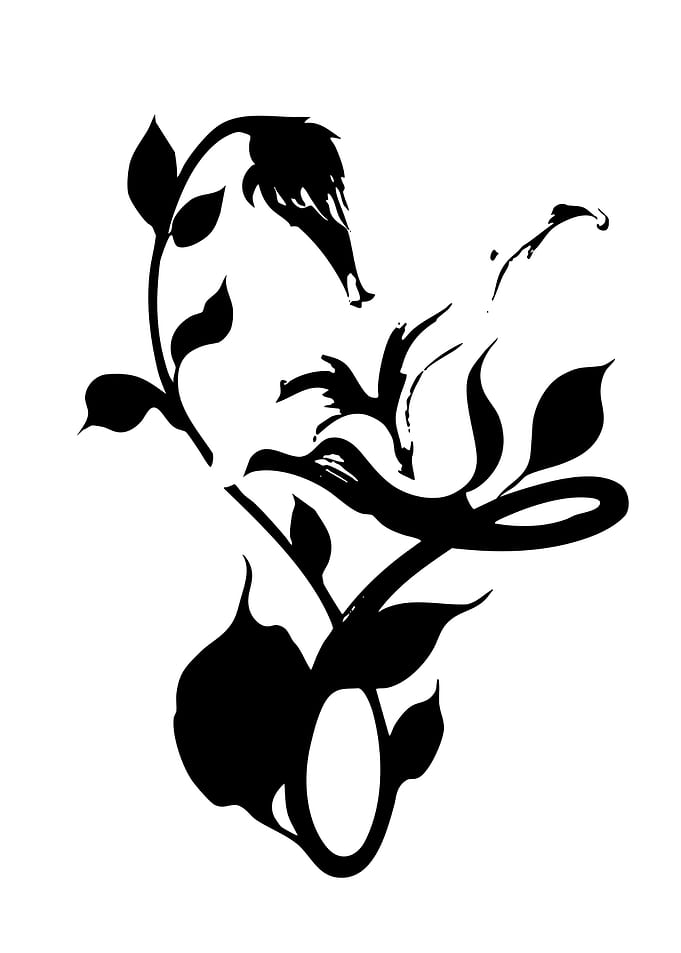 Black Floral Silhouette
