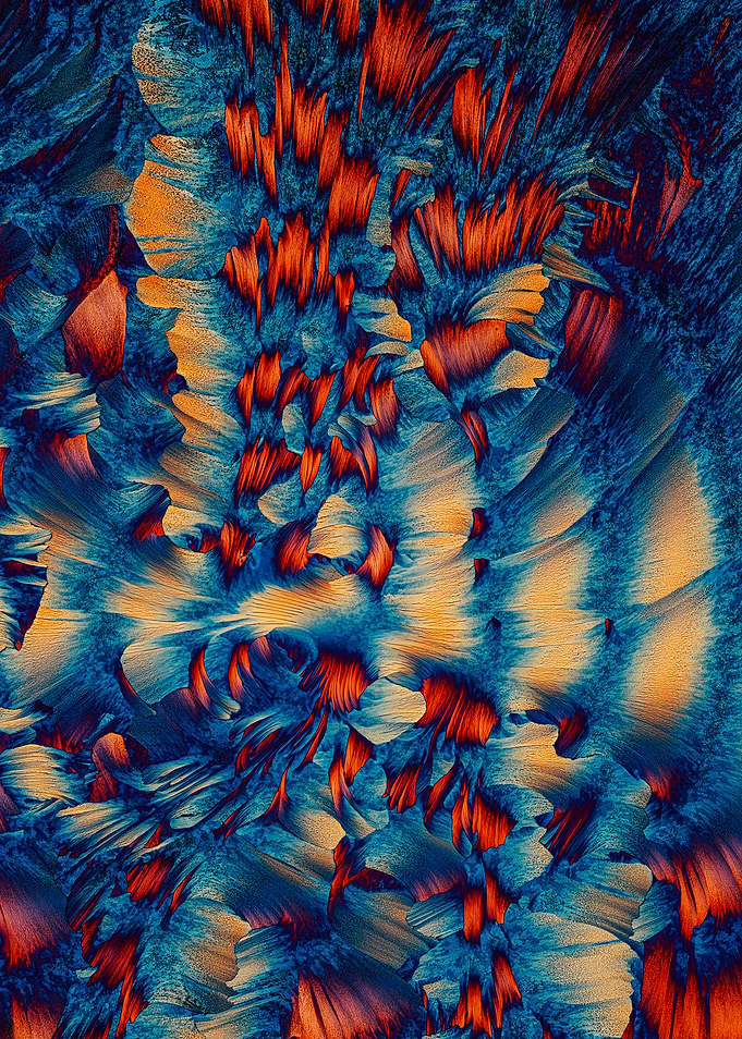 Abstract Blue and Orange Texture