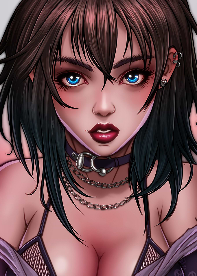 Gothic Anime Girl Portrait