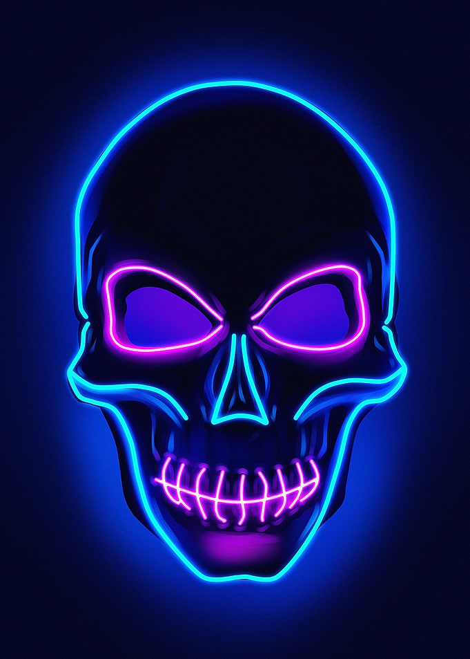 Neon Skull Mask