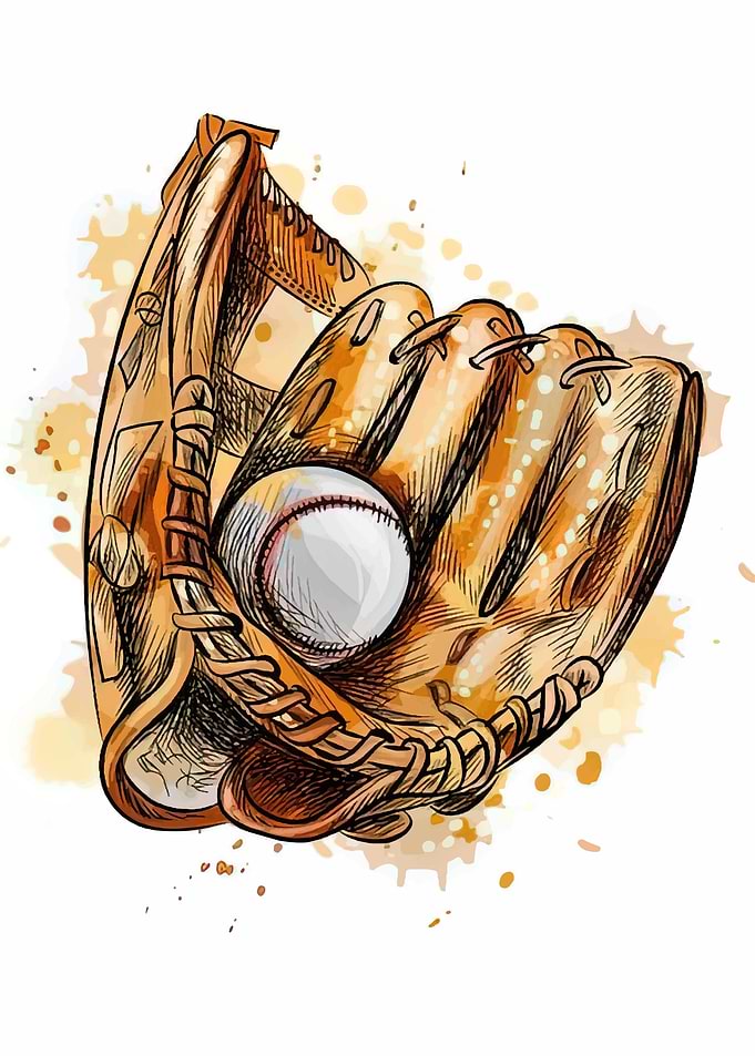 Baseball Glove with Ball