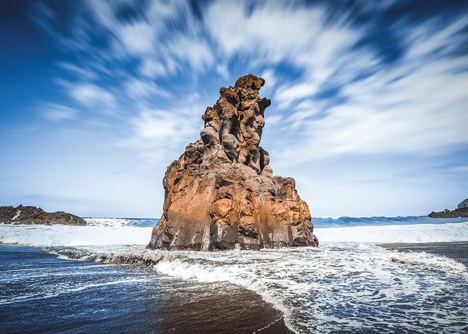 Dramatic Sea Stack and Waves