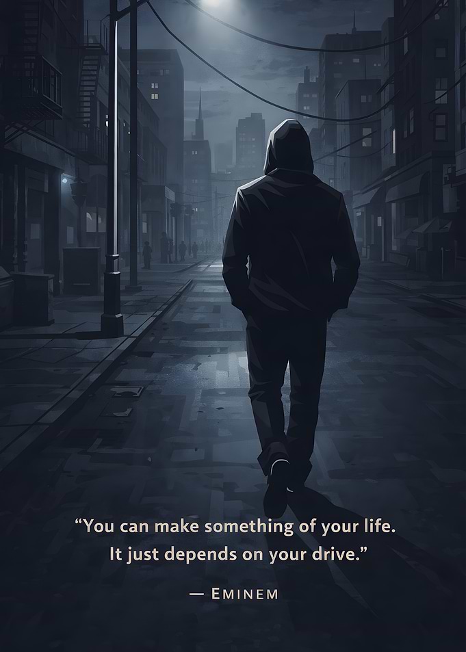 Eminem Quote on City Street