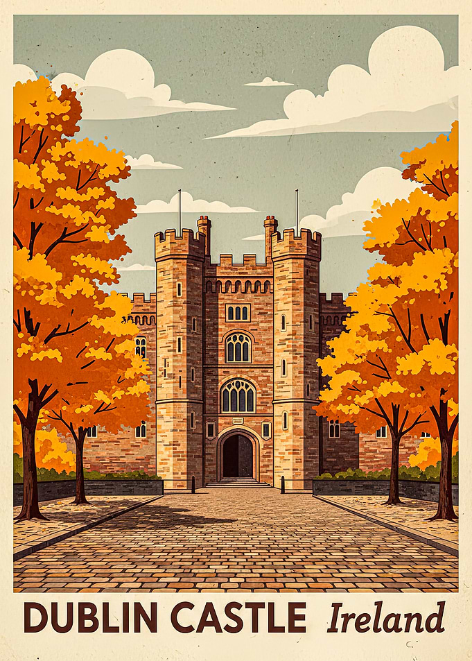 Dublin Castle Ireland Autumn