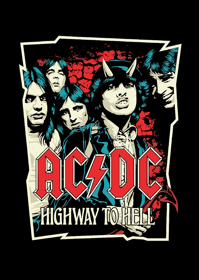 AC/DC Highway to Hell band illustration