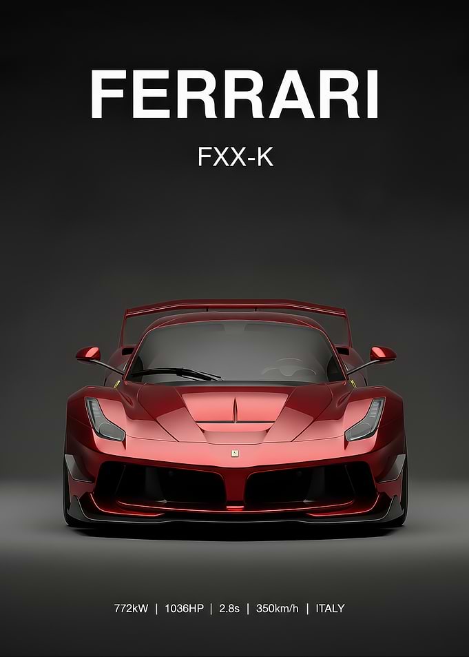 red Ferrari FXX-K poster