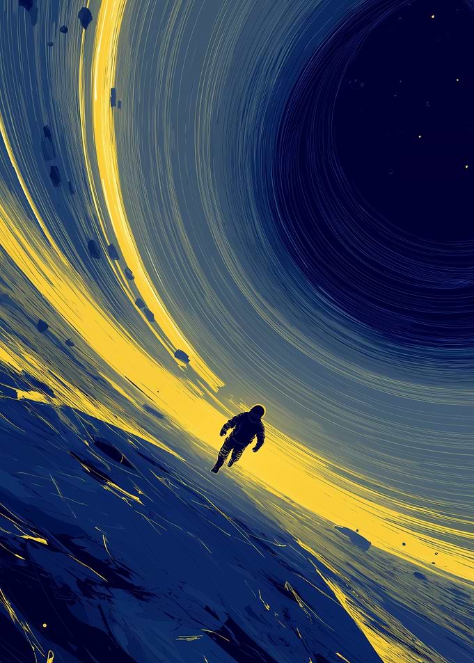 nto the Void – Cosmic Astronaut Wall Art