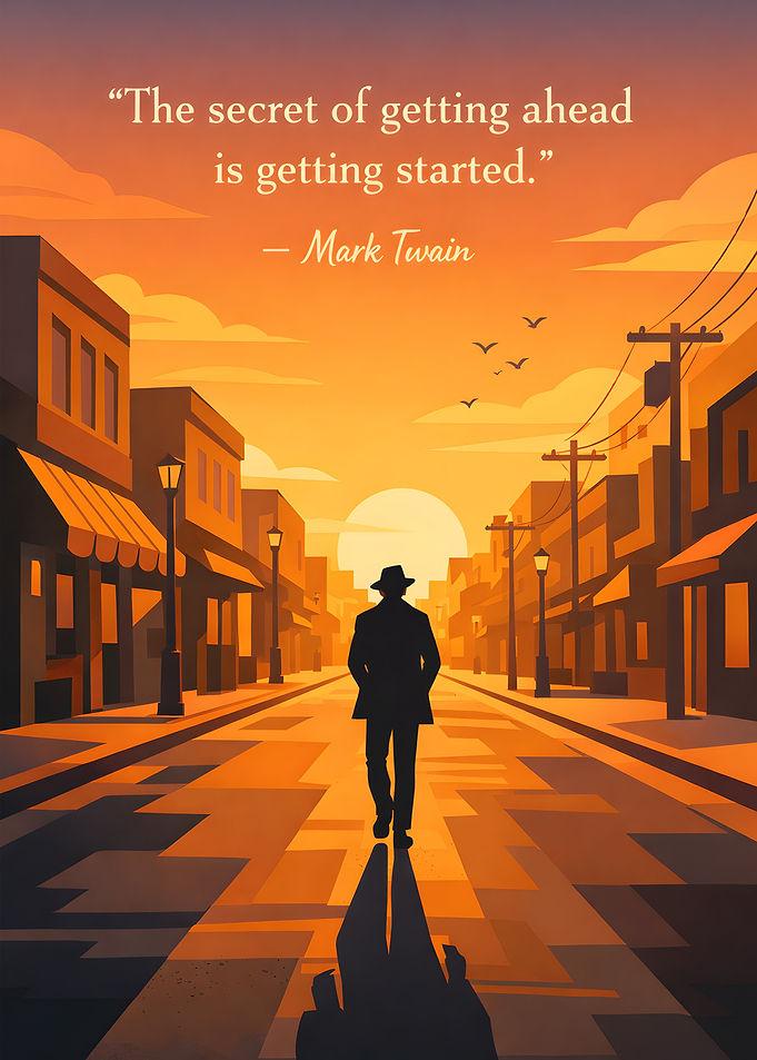Mark Twain Quote on City Street
