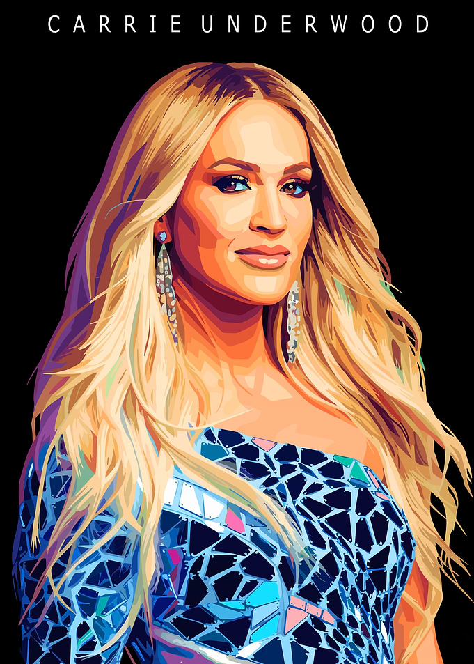 Carrie Underwood Pop Art Portrait