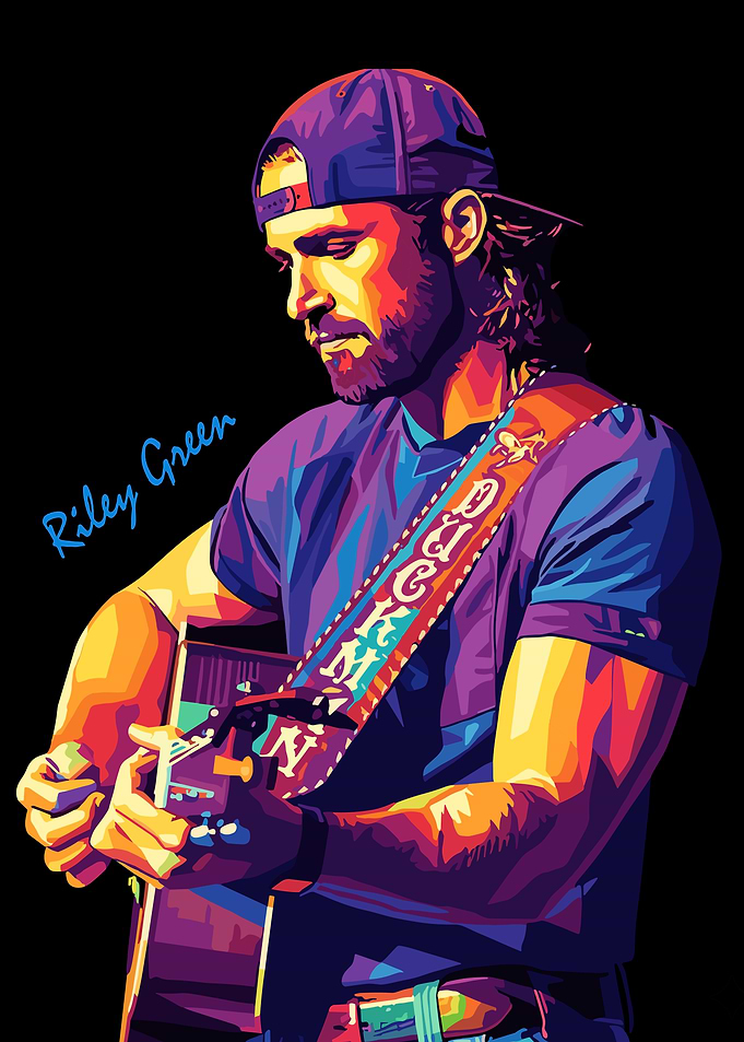 Riley Green Pop Art Portrait