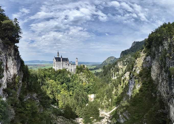 Neuschwanstein Castle in Bavarian Alps