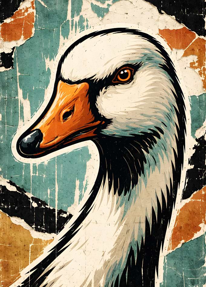 Close-up of a Goose Head
