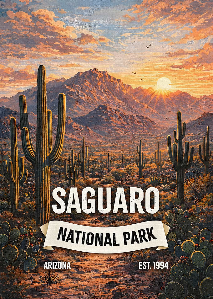 Saguaro National Park Vintage Poster