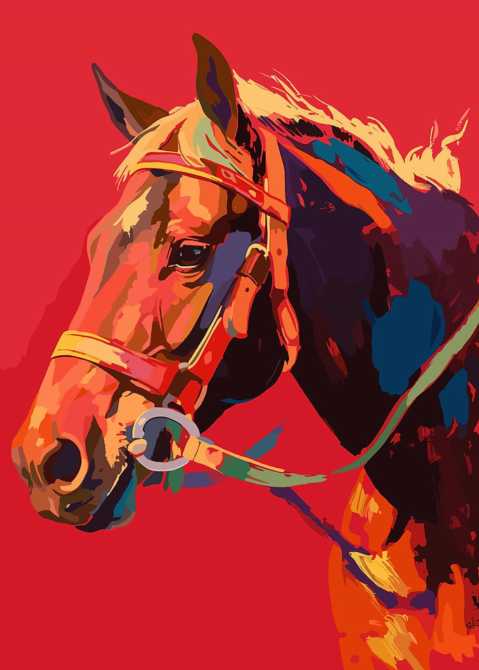 Pop Art Horse Portrait