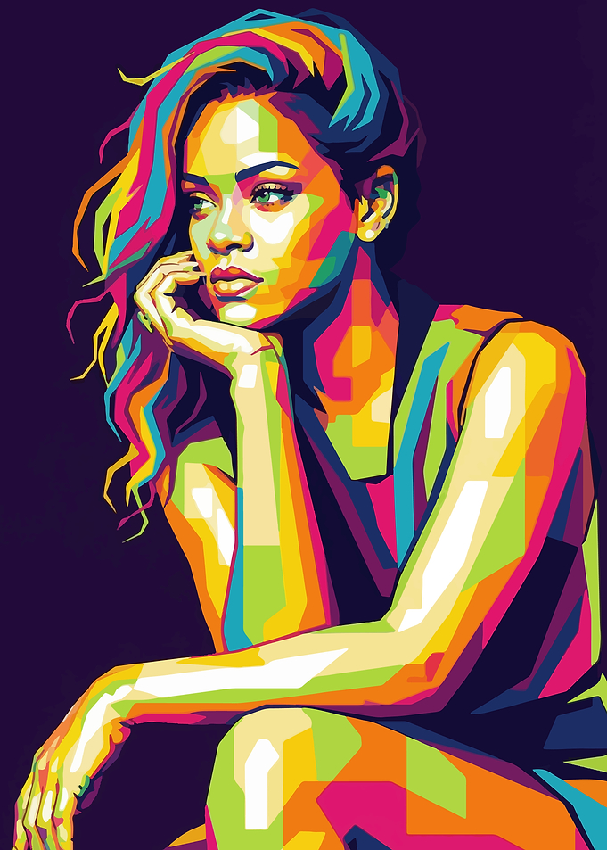 Rihanna Pop Art Portrait