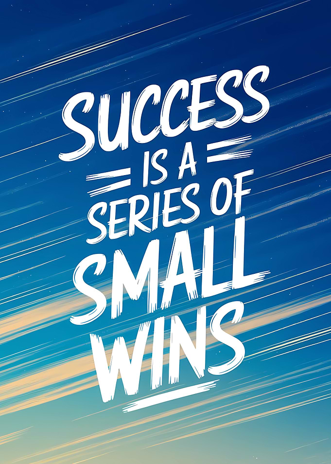 Success is a series of small wins quote