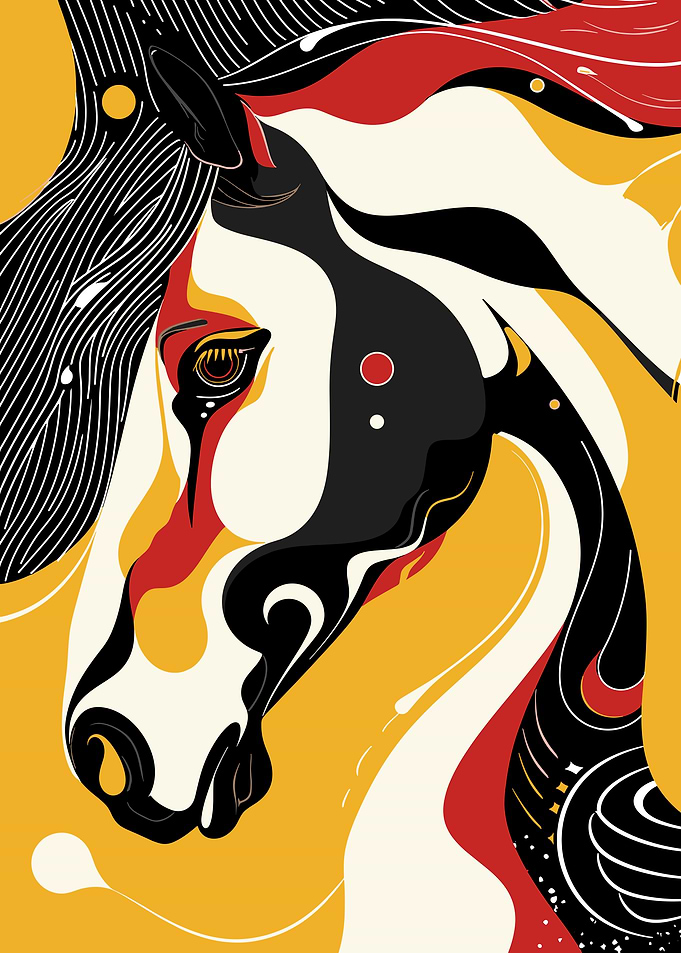 Abstract Horse Portrait