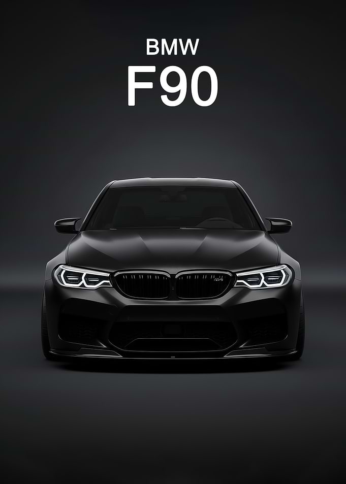 black sport BMW F90 Front View