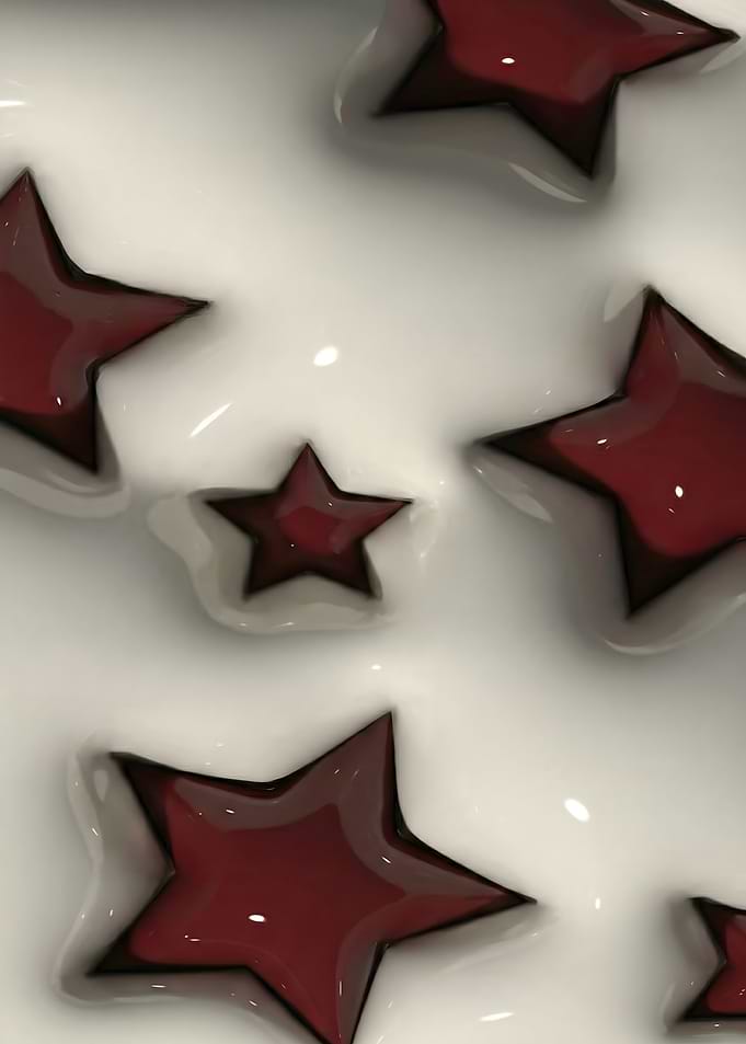 Glossy Red Stars