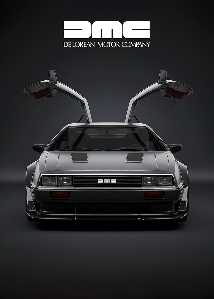DeLorean DMC-12 with Gullwing Doors poster