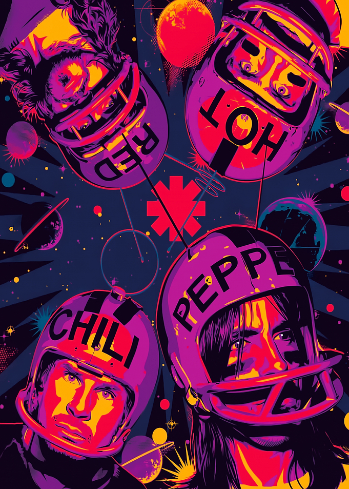 Red Hot Chili Peppers Space Art