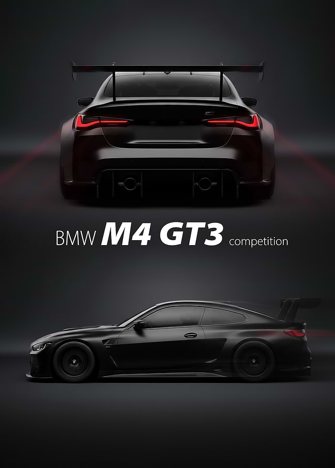 black race BMW M4 GT3 Competition Car