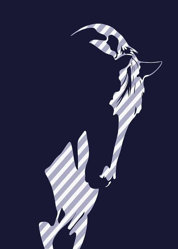 Stylized Horse Head Silhouette