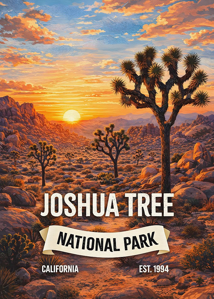 Joshua Tree National Park Vintage Poster