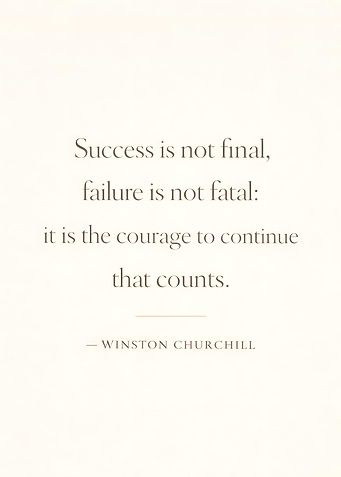 Winston Churchill Quote on Success and Failure
