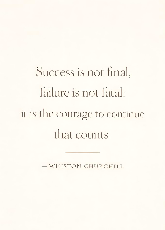 Winston Churchill Quote on Success and Failure