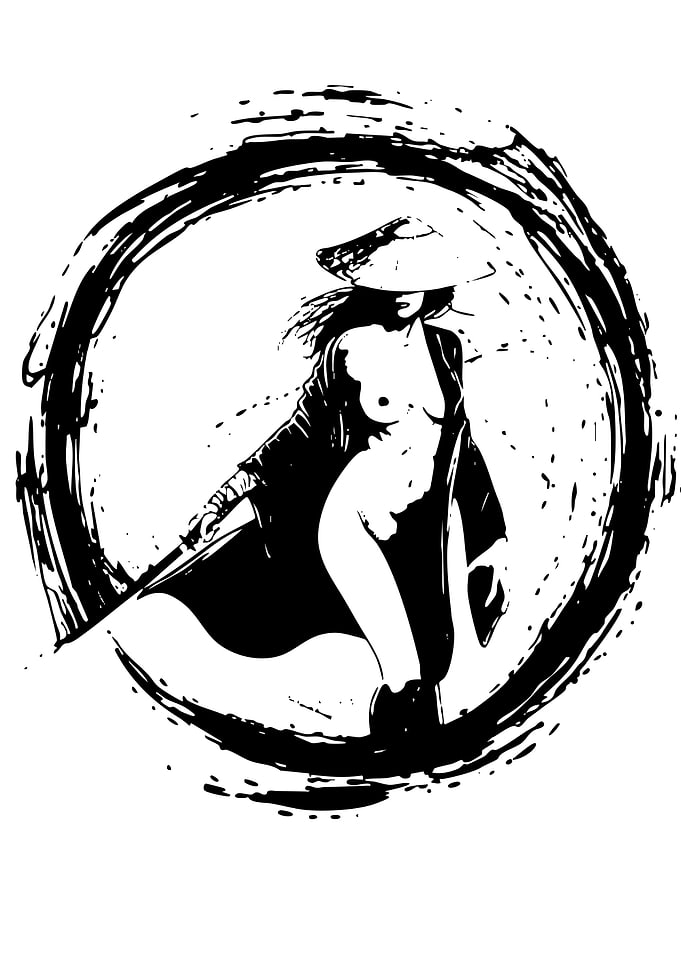 Samurai Woman with Sword