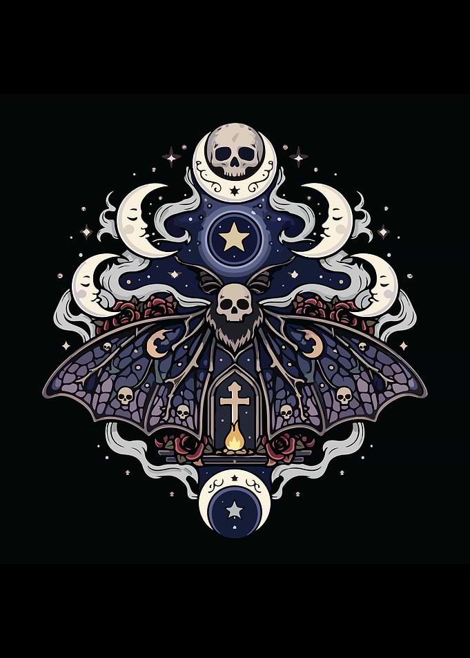 Gothic Moth and Celestial Elements