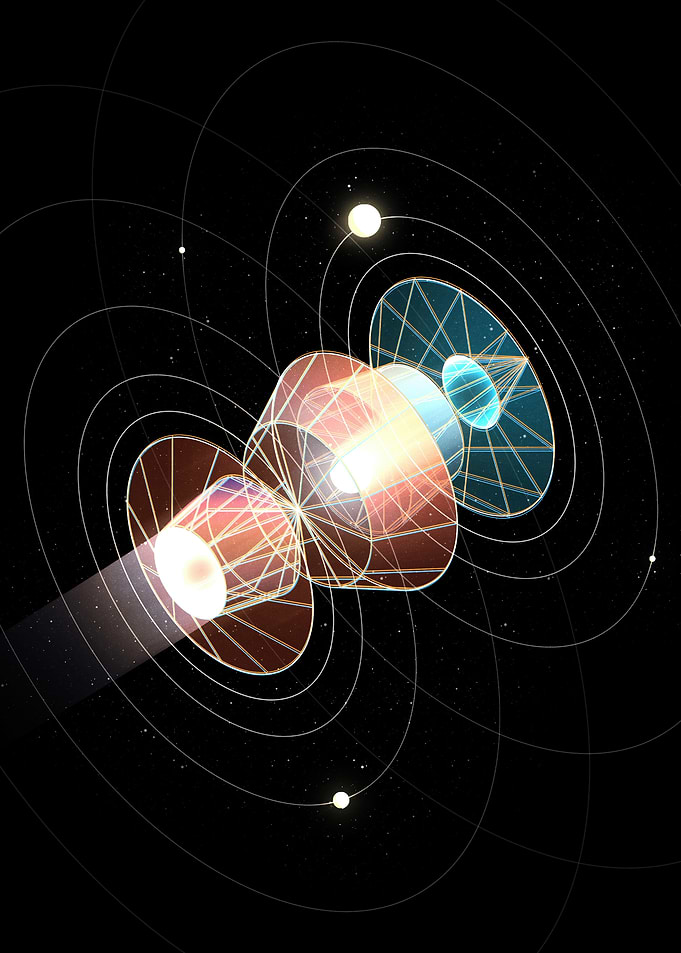 Futuristic Spacecraft with Solar Sails