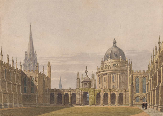 Oxford University Courtyard Painting