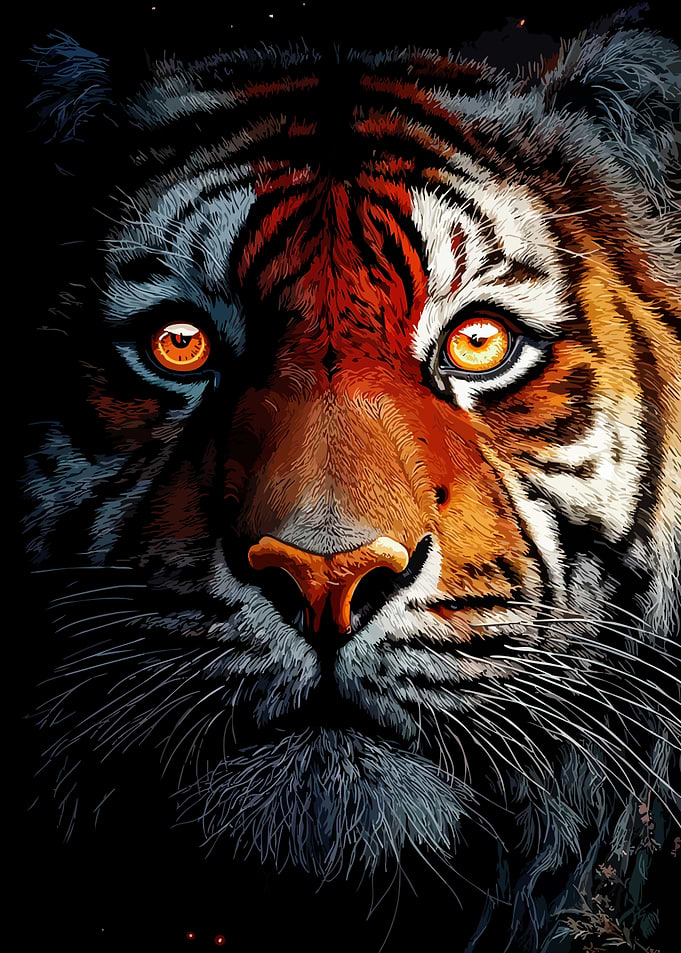 Close-up Tiger Portrait