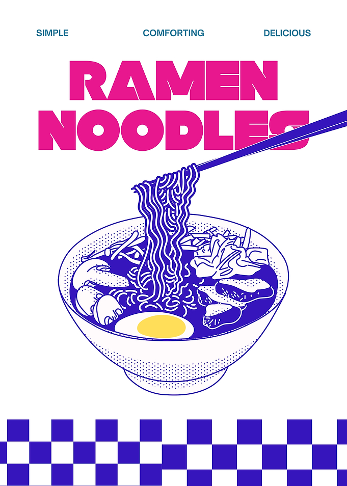 Ramen Noodles Bowl with Chopsticks