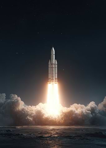 Rocket Launch at Night