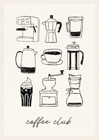 Coffee Club Illustration