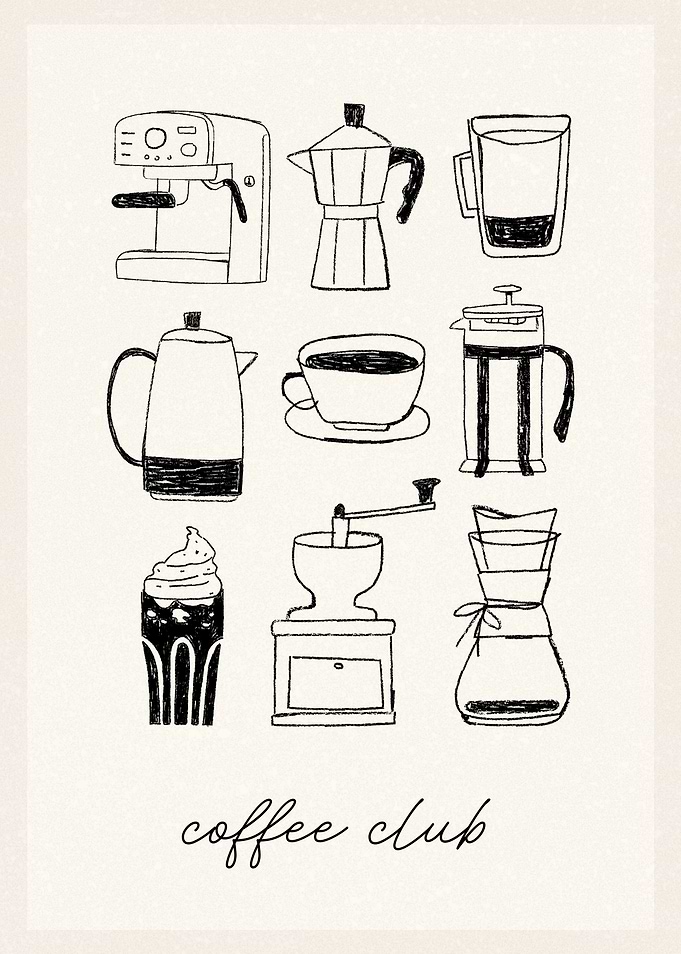 Coffee Club Illustration