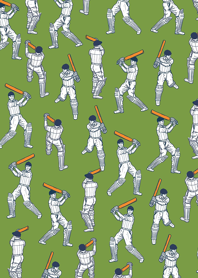 Cricket Players Pattern