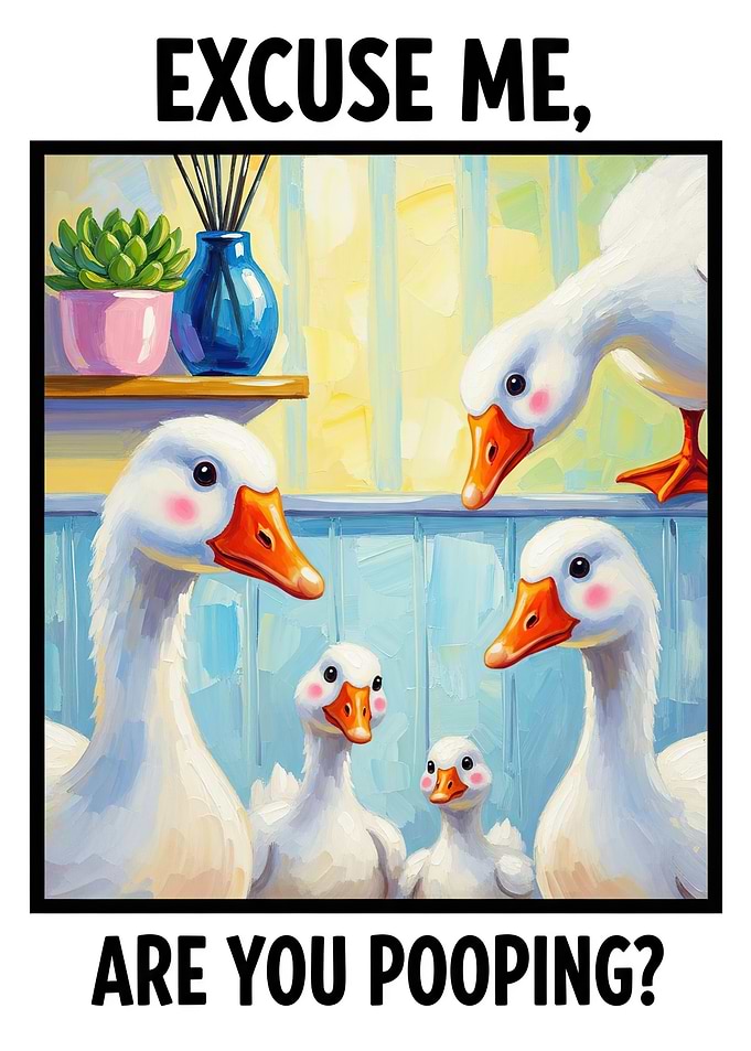Funny Geese Asking 'Are You Pooping?'