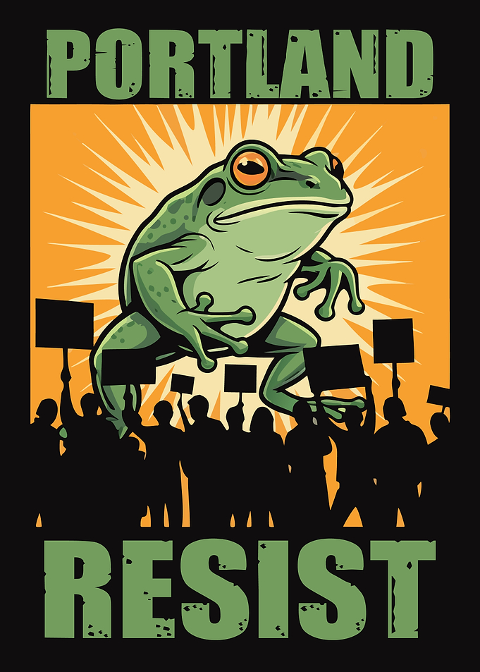 Portland Resist Frog Protest