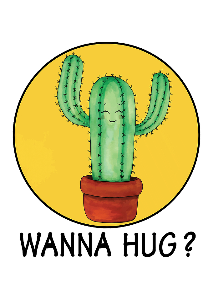 Cute Cactus Wants a Hug