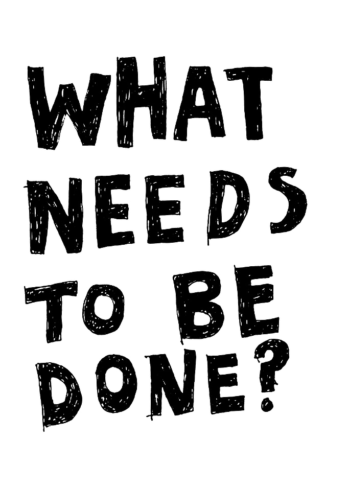 What Needs To Be Done Text Art