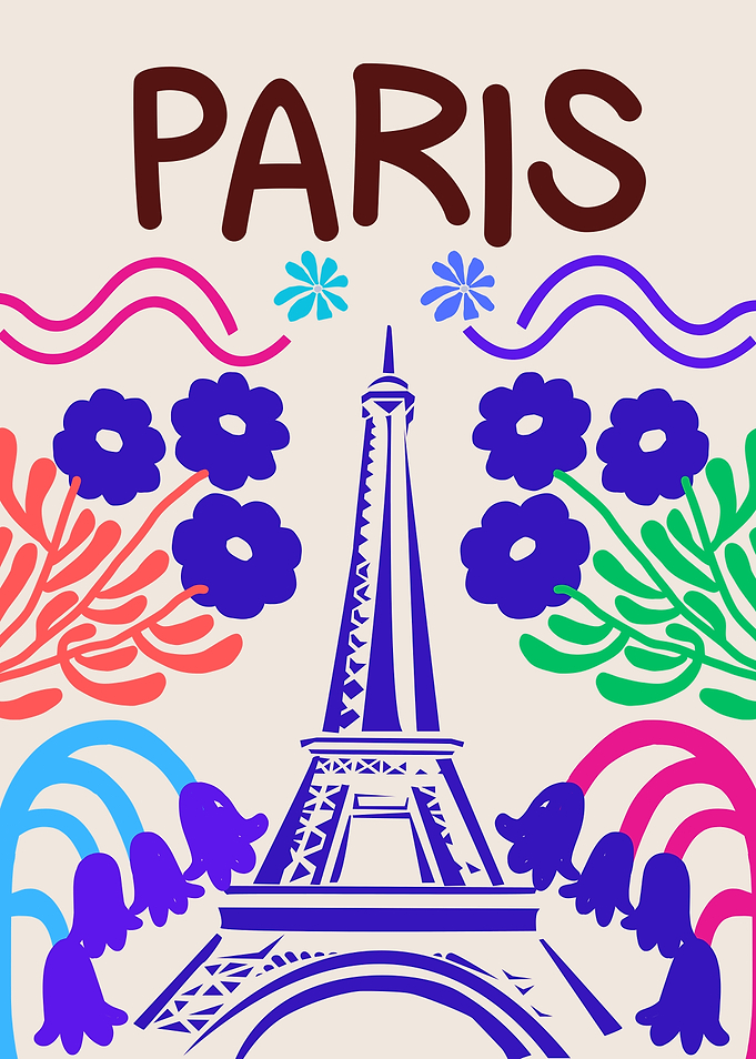 Paris Eiffel Tower Floral Art