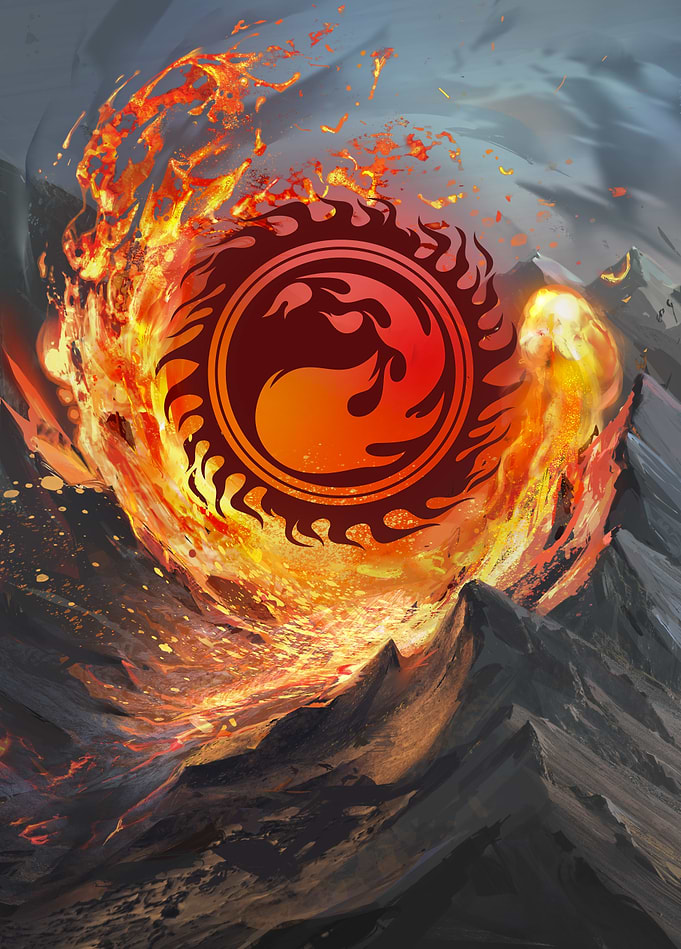 Red Mana Symbol Landscape