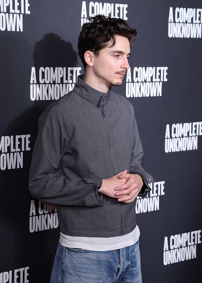 Timothée Chalamet at A Complete Unknown premiere