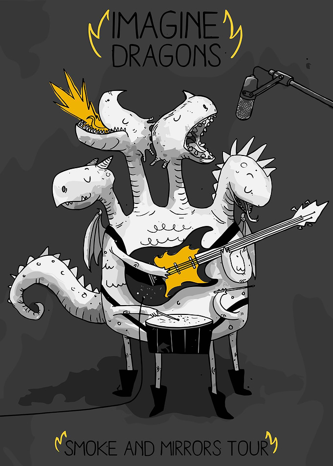 Imagine Dragons Smoke and Mirrors Tour Poster